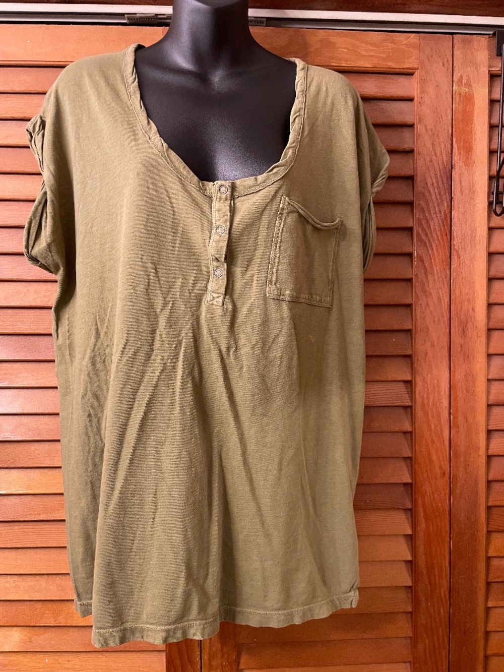 Aerie olive drab boxy t-shirt